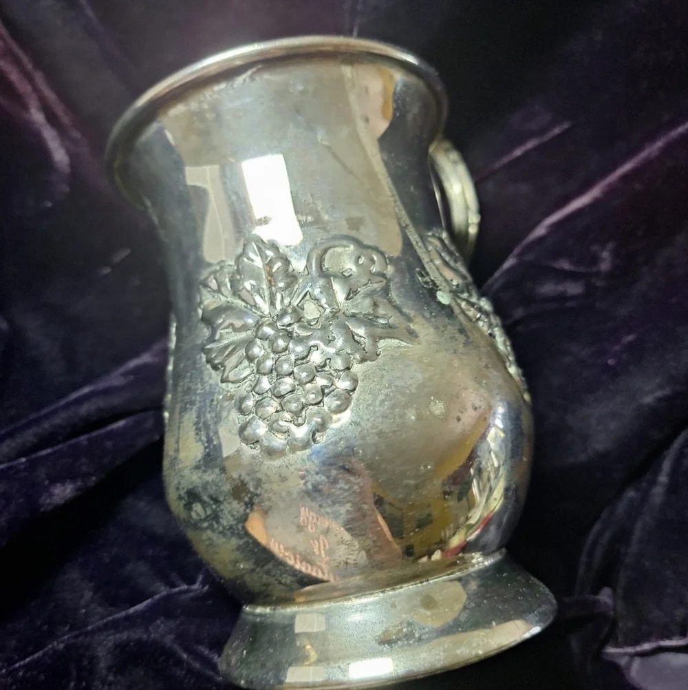 Silver Ornate Double-Handled Spoon Cup
